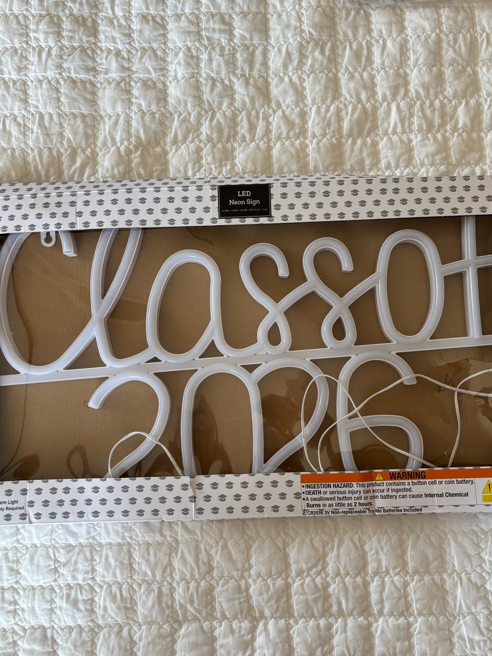 Hobby Lobby LED Neon Sign "Class of 2026" in White
